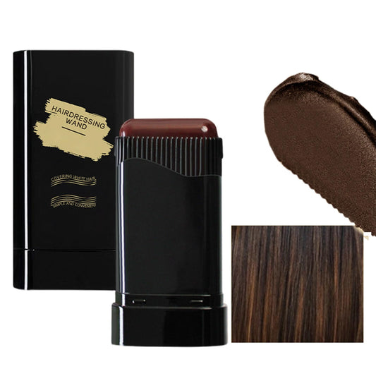 Portable Hair Dye Comb for Gray Hair Coverage, Waterproof and Sweatproof, Hair Dye Stick (Black Brown)