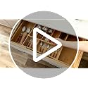 Large Bamboo Drawer Organizer for Kitchen Cutlery & Flatware - Expandable