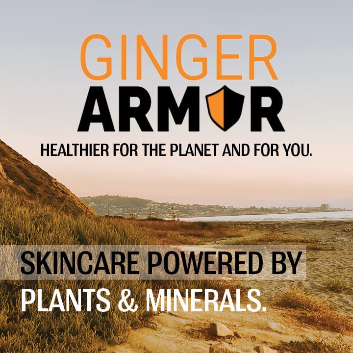 Ginger Armor 2-in-1 Mineral Sunscreen & Moisturizer for Sensitive Skin SPF 50+ - Natural, Invisible, Fragrance-Free, Face & Body, 100mL