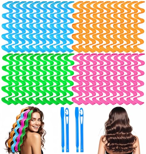 YEVYO 42 Pack Heatless Wave Curlers 17.7 Inch for Medium Long Hair - No Heat Styling