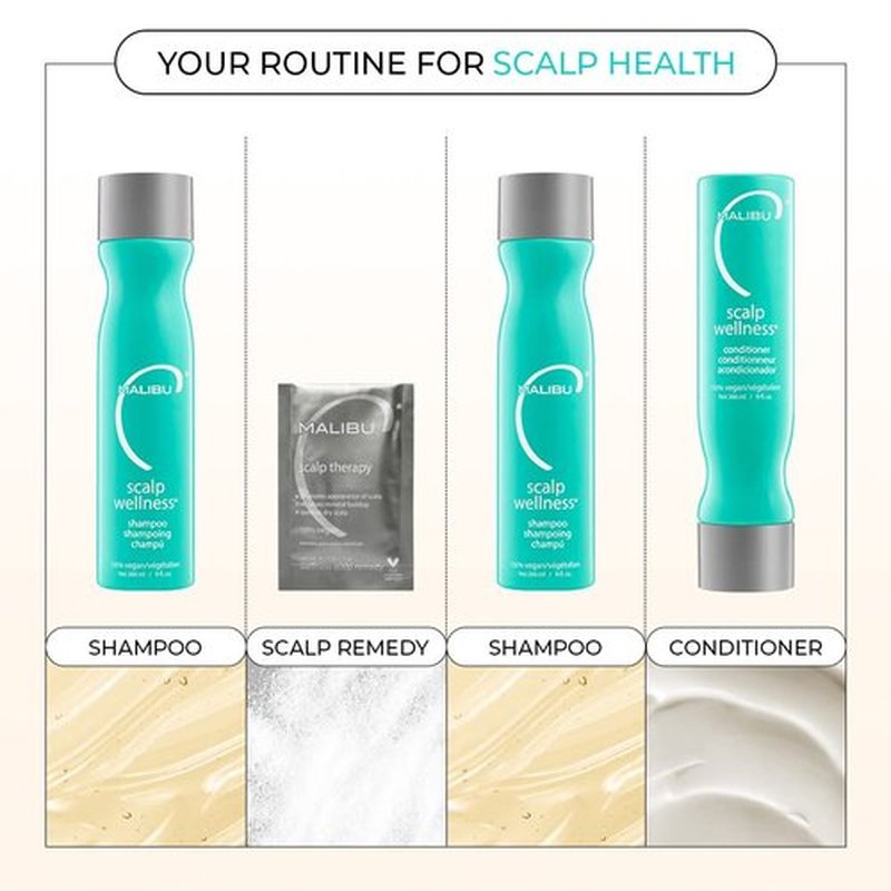 Malibu C Scalp Wellness Hair Shampoo - Sulfate-Free & Moisturizing Shampoo for Dry Scalp - Nourishing Scalp Care with Essential Oils and Surfactant Technology (33.8 oz)