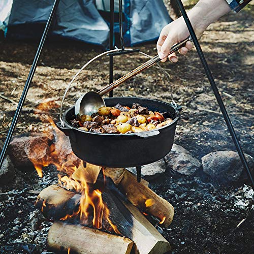 Uno Casa 6 Qt Cast Iron Dutch Oven Kit with Lid, Skillet, Tote & Recipe Book