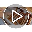 KitchenEdge Expandable Acacia Drawer Organizer - Natural, Fits 16-28 Inch Wide Drawers