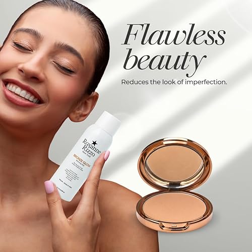 Mulberry Street Powder Bronzer by Roxanne Rizzo - Delicately Infused with a Golden Undertone - Experience a Golden Highlight Without Shimmer - Perfect for Adding Warmth and Dimension to Your Look