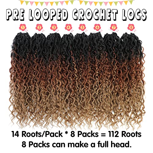 Fulcrum Goddess Locs Crochet Hair 18 Inch - 8 Packs Curly Ends, Black Women Style