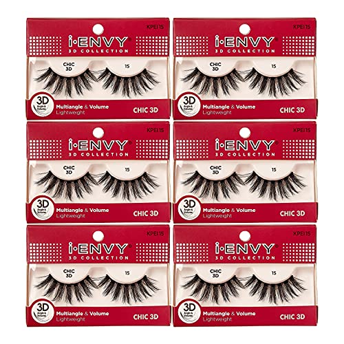 i-Envy 3D Glam Collection Multi-Angle & Volume Lash Set - 6 Pack