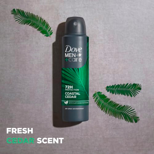 Dove Men+Care Cedarwood & Tonka Antiperspirant Dry Spray 3.8 oz Pack of 4