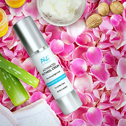 Retinol Cream for Face with Hyaluronic Acid ? Unscented Anti Aging Night Moisturizer with Natural Ingredients, Especially Formulated for Sensitive Skin and those New to Retinoids -USA Made, 1.75 Ounce