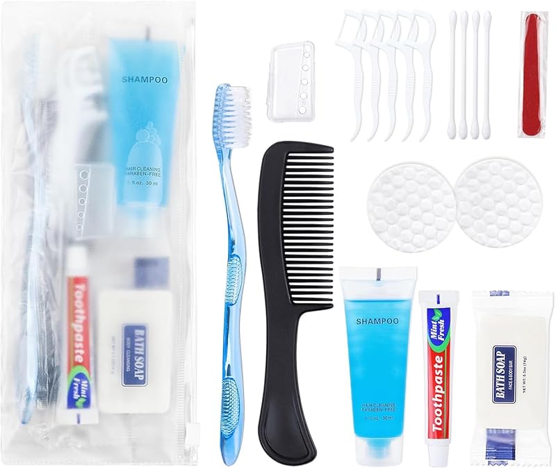Pack of 50 Basic Toiletry Kits - Individually Packed Travel Hygiene Set