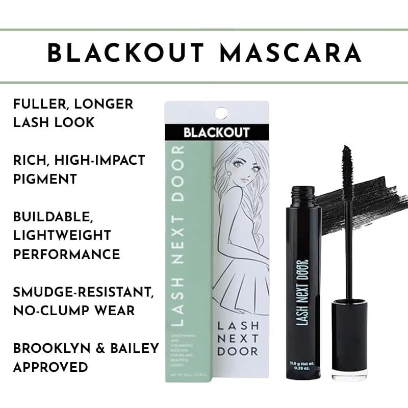 Waterproof Lash Mascara 2-Pack Black Volume & Length Smudge Proof No Clump