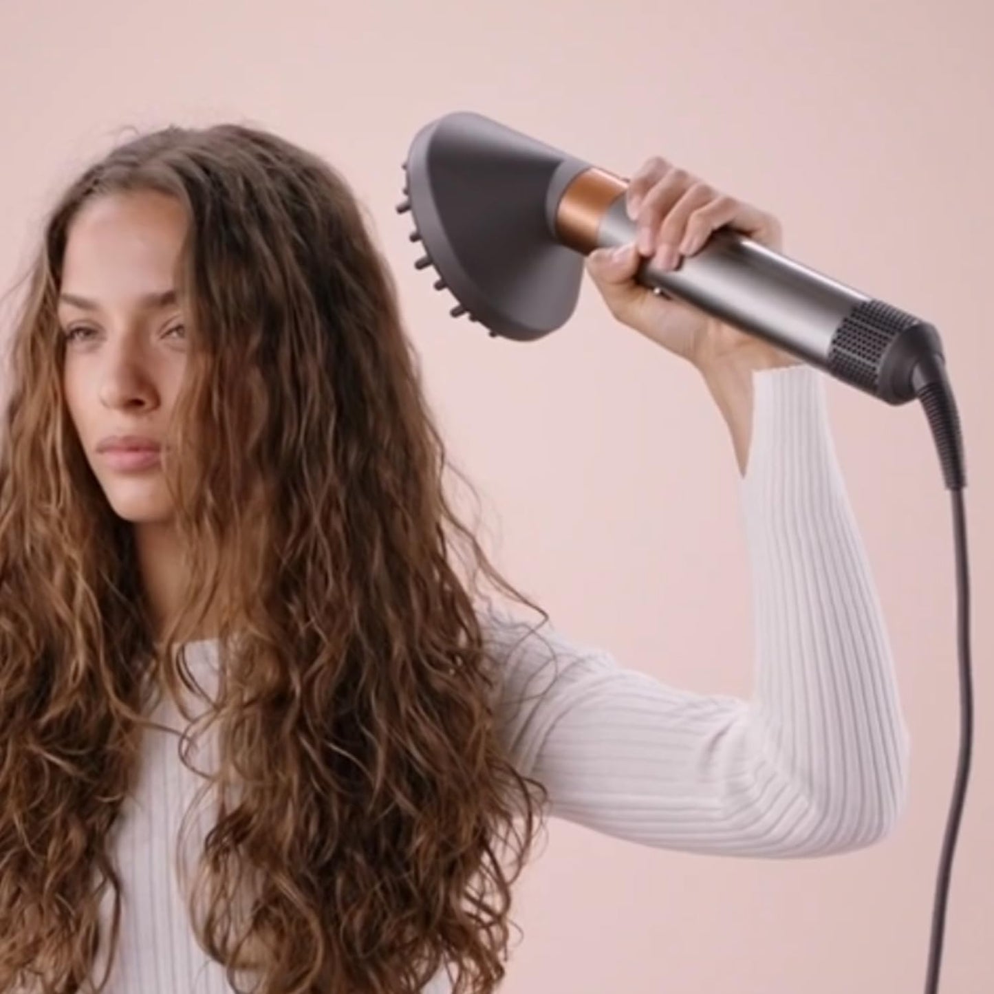 BVACUMHEAD Upgraded Diffuser Attachment for Dyson Airwrap Styler - Converts to Hair Dryer Diffuser Nozzle, 973365-01, Grey