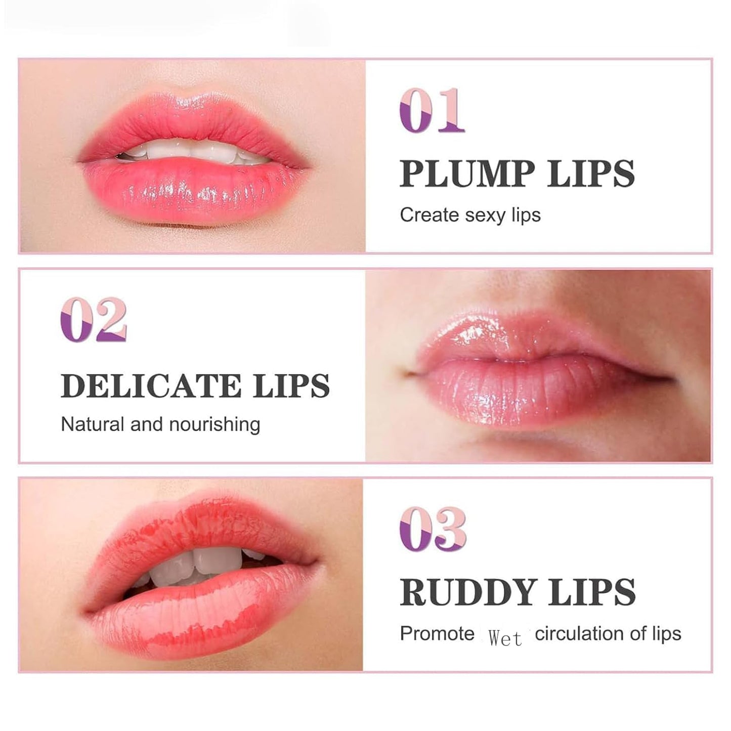 ETUIH Color Changing Lipstick, Gold Crystal Color Changing Lipstick, Transferproof Colors Changings Transparente Lipsticks, Long Lasting 24 Hours, Moisturizing Glossy Shine Lip Gloss for Women (1pcs)