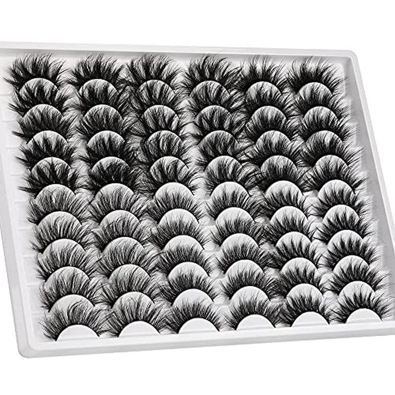 30 Pairs 20MM False Eyelashes ALICE Wholesale 6 Styles Lashes Bulk 6D Volume Dramatic Faux Mink Eyelashes Multipack