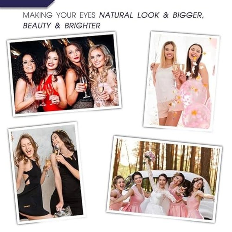 Magnetic Eyelashes with Eyeliner Kit - 7 Pairs 3D Short Magnetic Lashes with 2 Tubes of Liner Waterproof, Natural Look,Long Lasting, Easy Reusable Fake Eyelashes