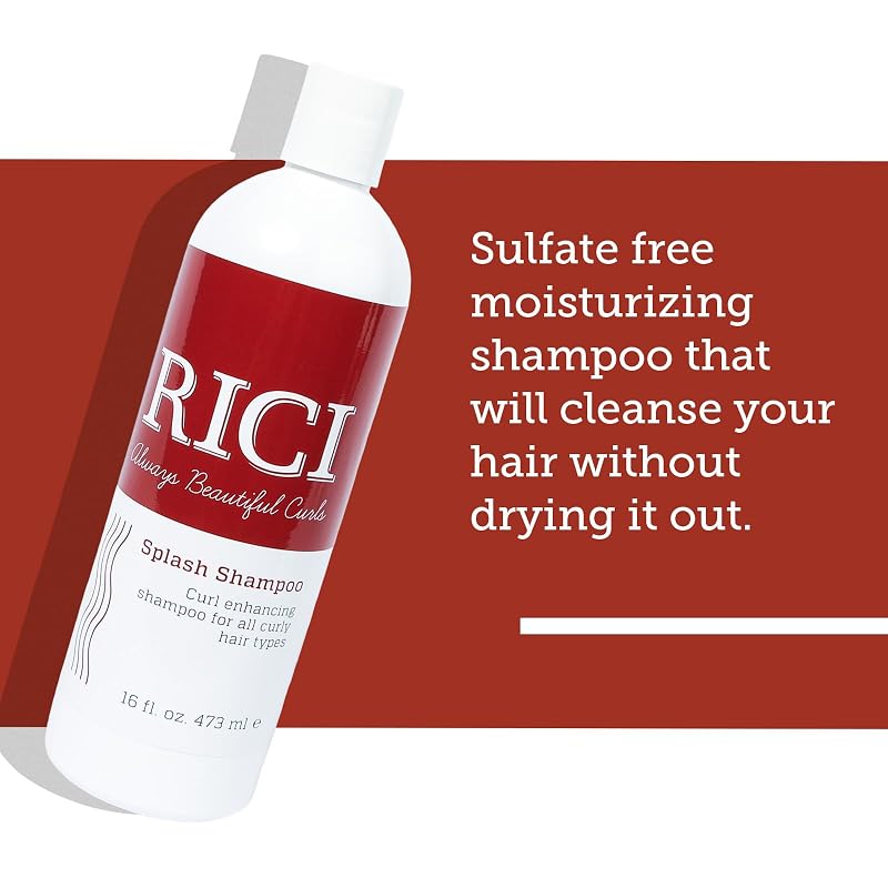 RICI 16oz Splash Shampoo for Curly Hair – Hydrates & Frizz Control, Made in USA | Variation: Liquid 32 Fl Oz
