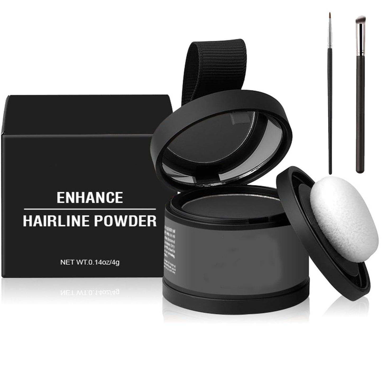 Nivaro Polvo Capilar, Nivaro Hair Cover up Powder, Sweatproof Waterproof Hair Powder with Mirror Long-Lasting Effect, Hairline Root Touch up for Thinning hair Easy to Use (Dark Gray)