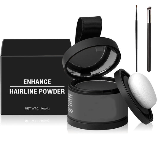 Nivaro Polvo Capilar, Nivaro Hair Cover up Powder, Sweatproof Waterproof Hair Powder with Mirror Long-Lasting Effect, Hairline Root Touch up for Thinning hair Easy to Use (Dark Gray)