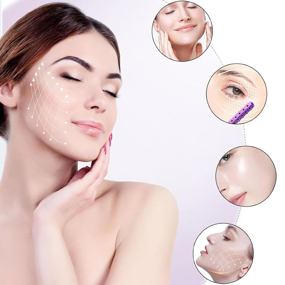 Elarique Glow Sculpting - Beauty Roller, 2025 New Uplift Facial Massaging Beauty Tool, Tourmaline Face Roller,Massage Face Tool, Cooling & Sculpting, Portable with Ergonomic Handle (B-1)