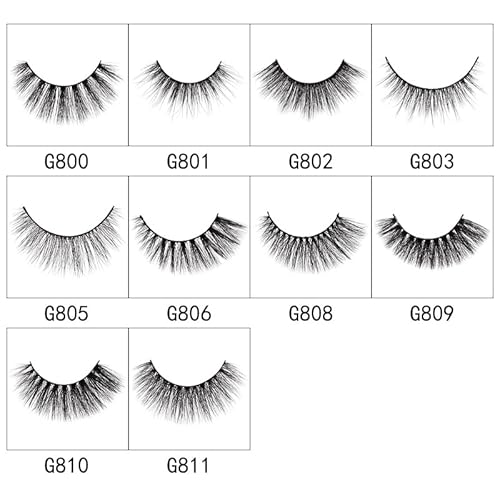 ¡æVayator 10 Pairs/Set 3D Mink Lashes Natural False Eyelashes Dramatic Volume Fake Lashes Makeup Eyelash Extension Silk Eyelashes (G809)