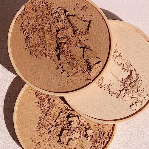 Wander Beauty Wanderlust Powder Foundation - Medium - Blurs and Evens Skin Tone - Perfects and Hydrates With Hyaluronic Acid, Aloe, Honeysuckle, & Vitamin E - Lightweight, Buildable Coverage - 0.31 oz