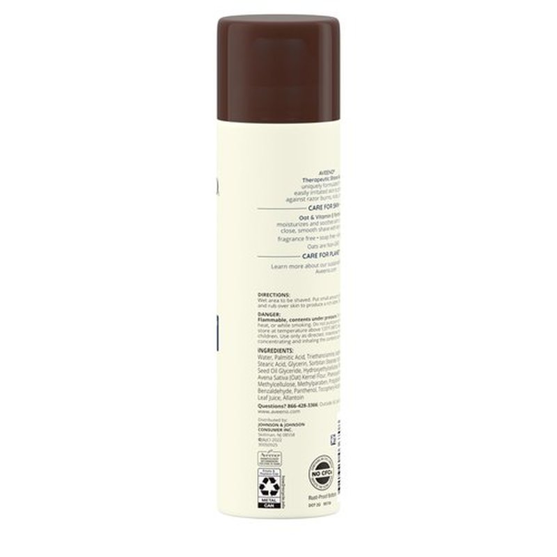 Aveeno Therapeutic Shave Gel with Oat and Vitamin E to Help Prevent Razor Bumps, Soothes Dry Skin and Provides a Close, Smooth Shave with Less Irritation, Fragrance-Free, 7 oz