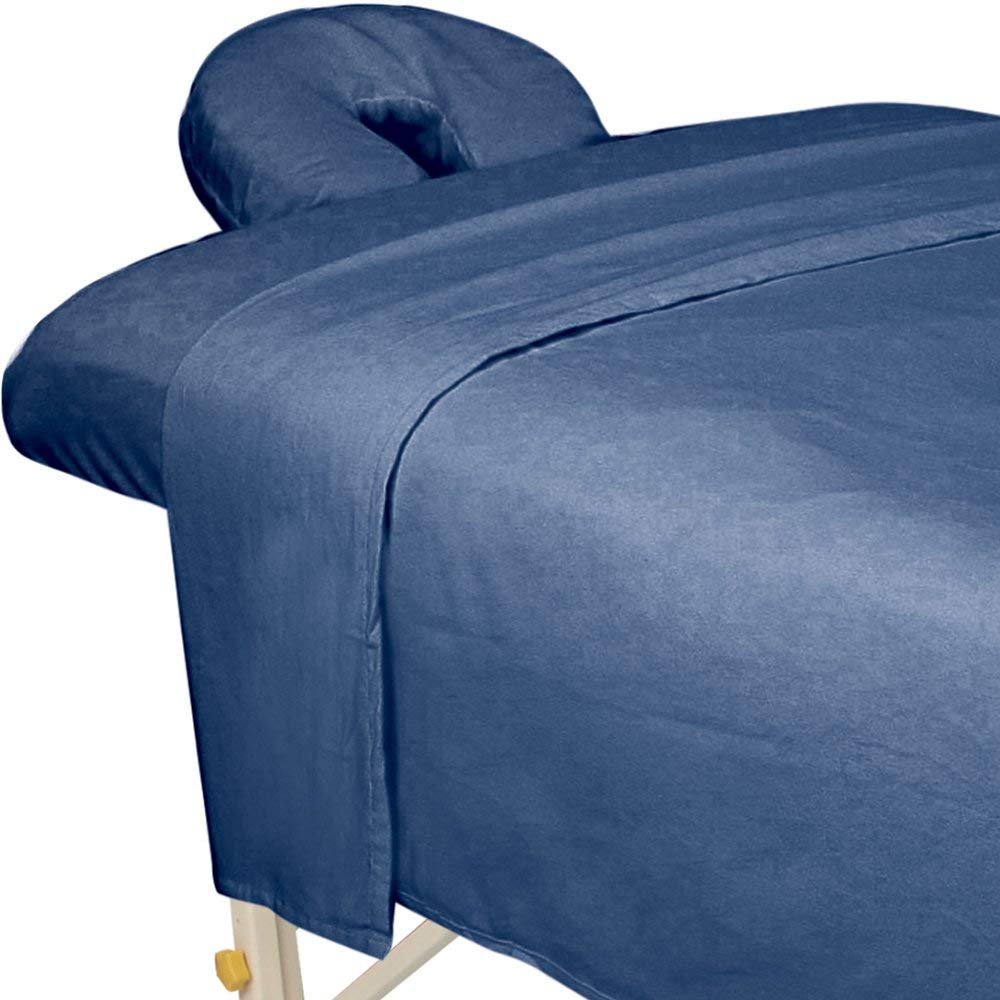 Premium Designer Flannel Massage Sheet Set - 3-Piece, Island Tranquility for Massage Tables