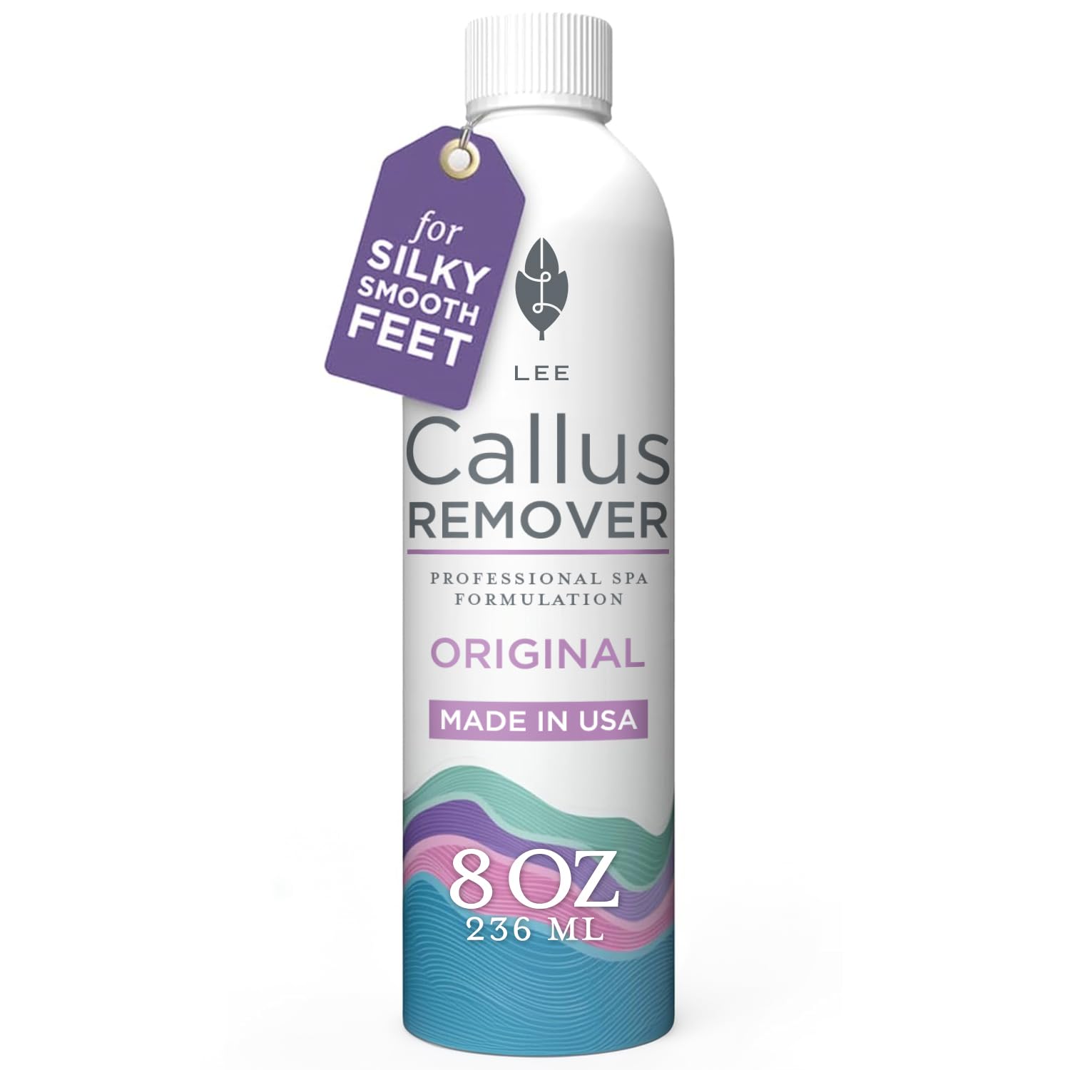 Lee Beauty Professional Callus Remover for Feet - Original, Powerful Formulation - Extra Strength Gel, Home Pedicure Foot Spa Results - Cracked & Dead Dry Skin Supplies - 8 Oz