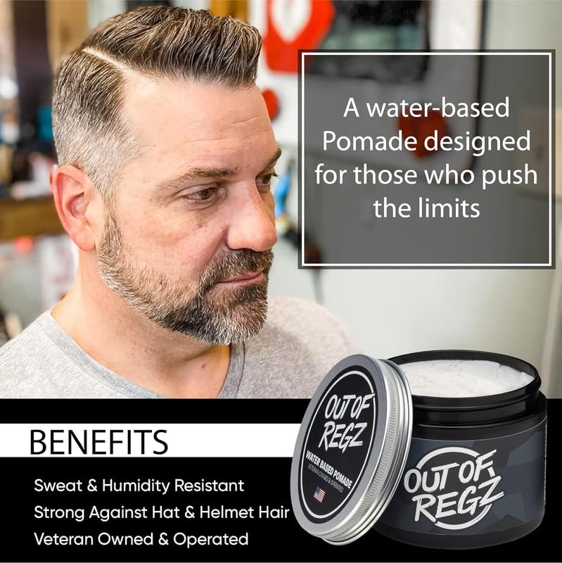 Fresh Out of Regz Operator Water Based Pomade - Strong Hold, Natural Matte Finish