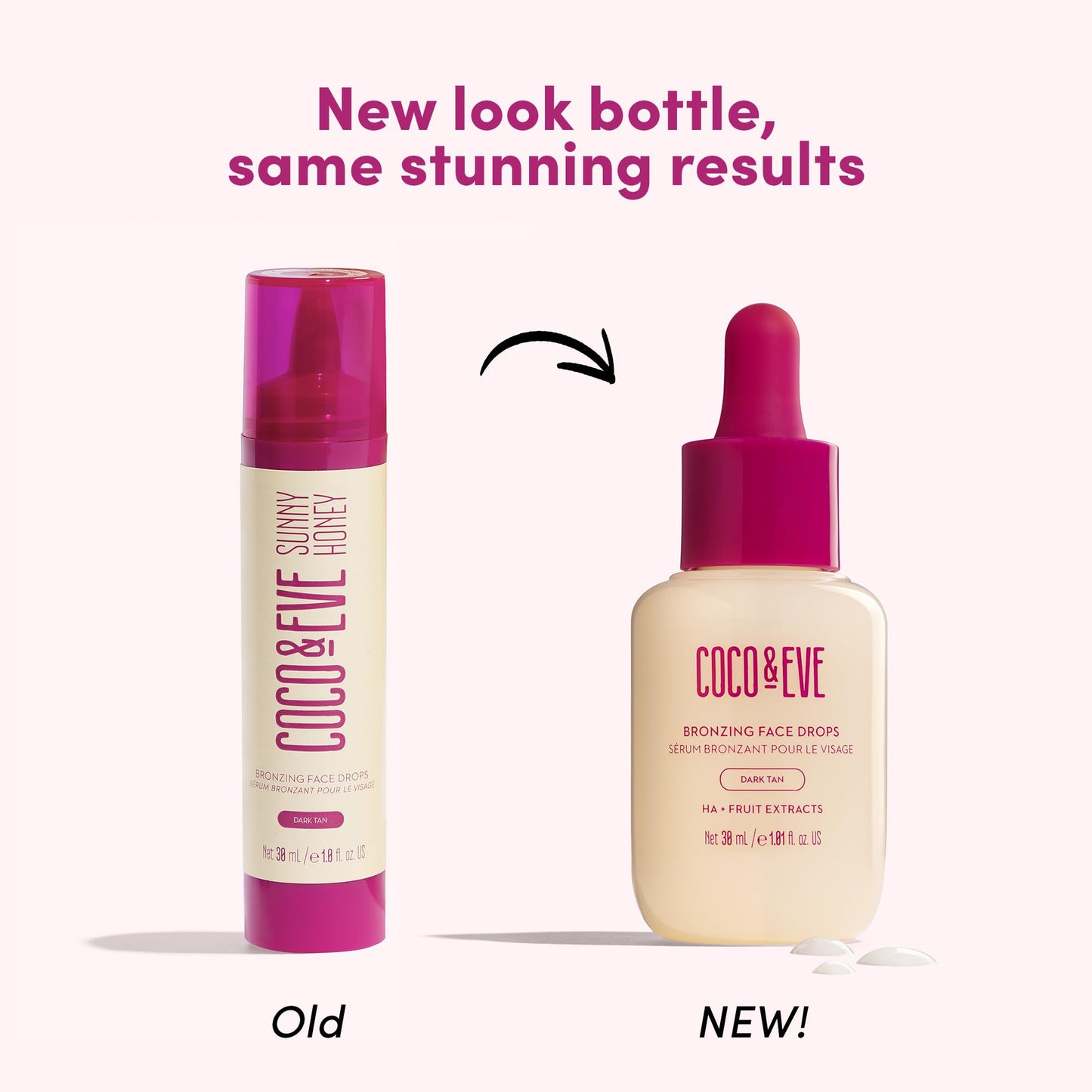 Coco & Eve Sunny Honey Bronzing Face Tanning Drops (Medium Glow) for Natural Self Tanning Hydrating Hyaluronic Acid. Gradual Face Tanning Serum. Indoor Sunless Moisturizing Self Tanner (1 fl oz)
