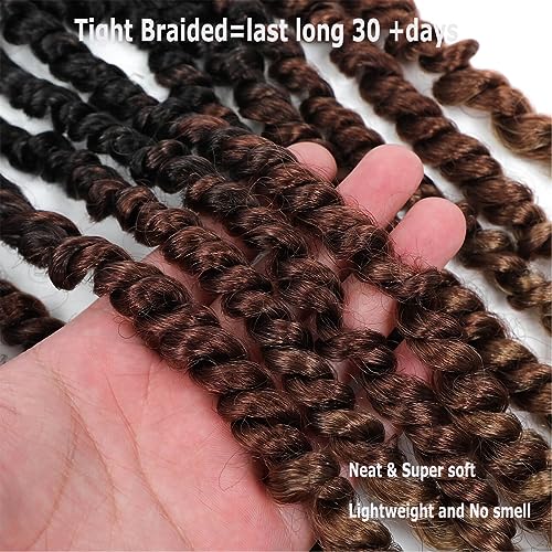 Bestlove Passion Twist Crochet Hair 18 Inch T1B/30/27 - Pack of 8