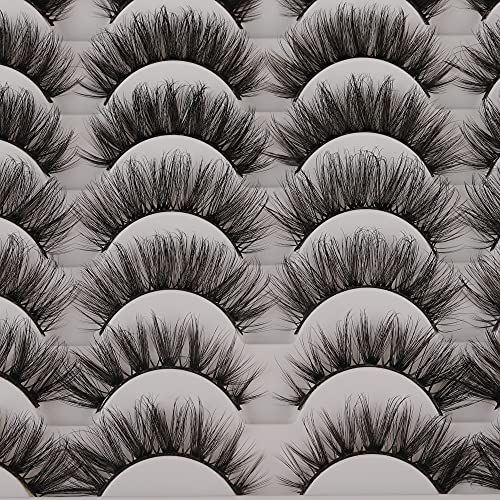6 Style False Eyelash Set - 48 Pairs Dramatic Wispy Mink Fake Lashes Bulk