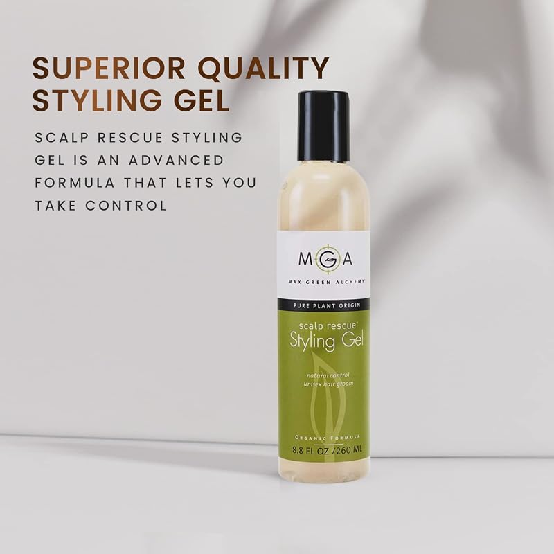 Scalp Rescue Styling Gel 8.8 Fl Oz - Organic, Alcohol-Free, Humidity Resistant