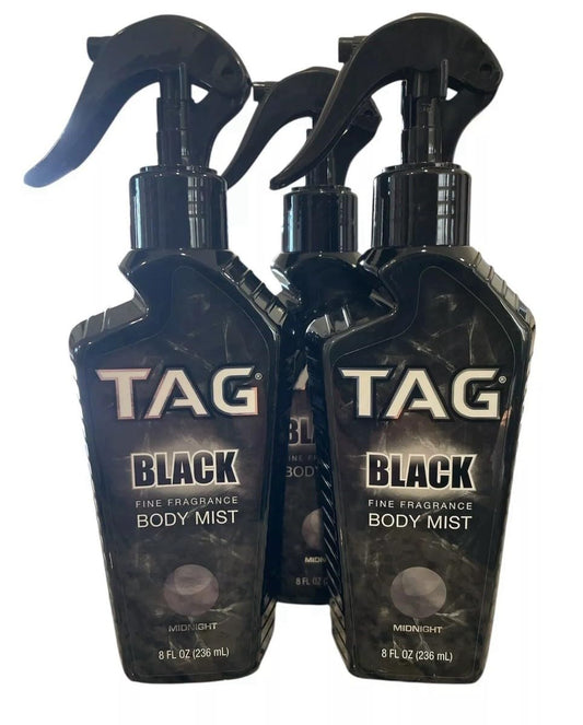 TAG 8 oz., Men's Body Mist, Black (3-Pack)