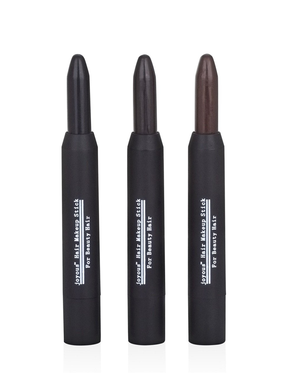 Professional Hair Chalk Temporary Hair Dye Non-toxic Hair Color Crayon Cover White Hair Color Patch (2packs-dark Brown-dark Brown)