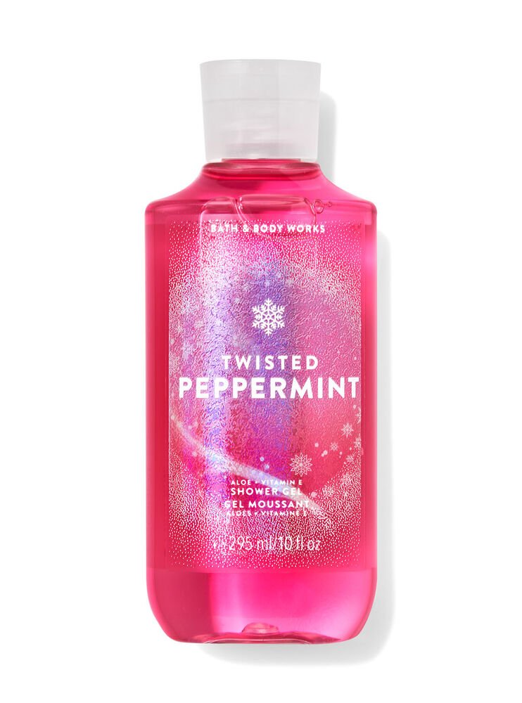 Twisted Peppermint Bath & Body Works Gift Set: 10 oz Shower Gel + 8 oz Lotion