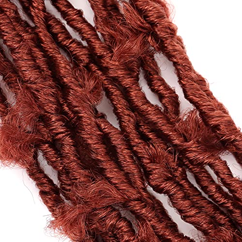 LMZIM 24 Inch Butterfly Locs Crochet Hair 5 Pack - Faux Distressed Braids for Women