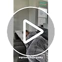 Wemore 20 lbs Grey Sherpa Fleece Weighted Blanket Queen 60x80 inches