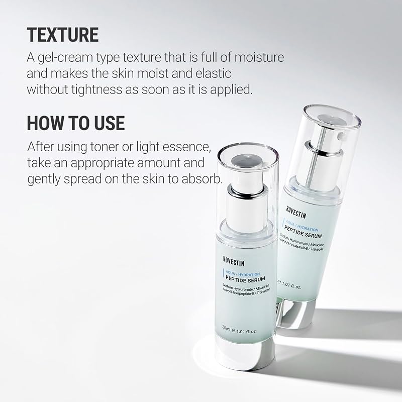 ROVECTIN Aqua Peptide Serum 1.01 fl oz with Niacinamide Anti-Aging