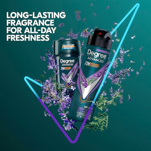 Degree Men Deep Cedar & Lavender Antiperspirant Deodorant Dry Spray Pack of 3 - 3.8 oz each - Fragranced