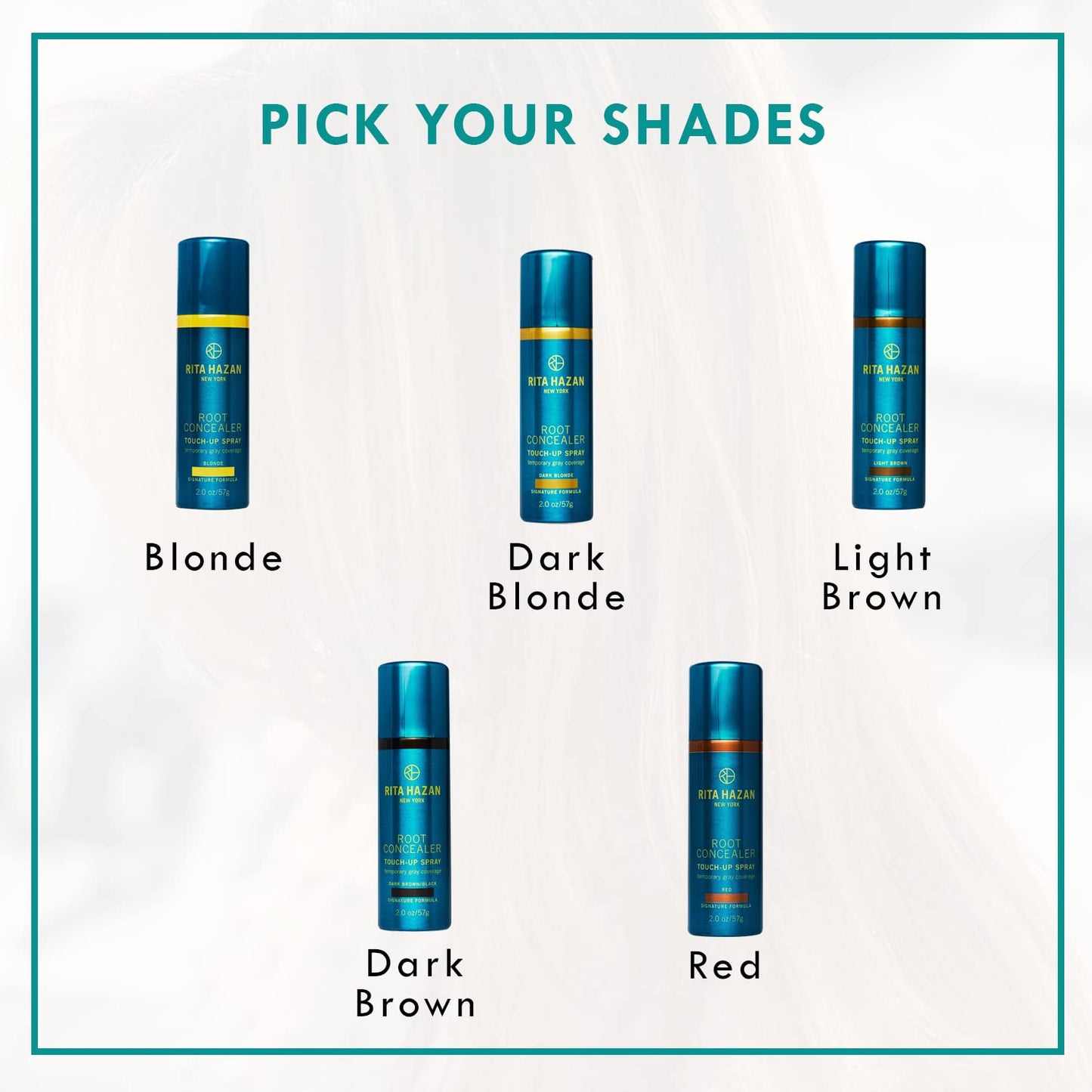 Rita Hazan Root Concealer Touch Up Spray - Instant Spray To Cover Up Roots - Quick Drying, Water-Resistant Formula - Temporary Hair Color Spray for Gray Roots - 2 oz. Root Spray Light Brown