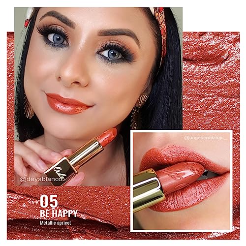 Oulac Lipstick & Lipliner Set 3PCS High Impact Lipcolor with Moisturizing Formula, Vegan Beauty, Full-Coverage Lip Color, Gift Lipstick for Women, LL05+05+GM12