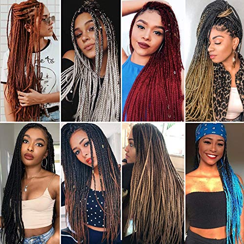 Pre-Stretched Braiding Hair Extensions 30 Inch - 8 Packs, Color 1B/30/27