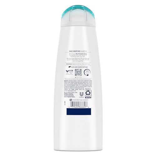 Dove Moisturizing Shampoo for Dry Hair 12 oz Pack of 8 - Daily Hydrating & Nourishing