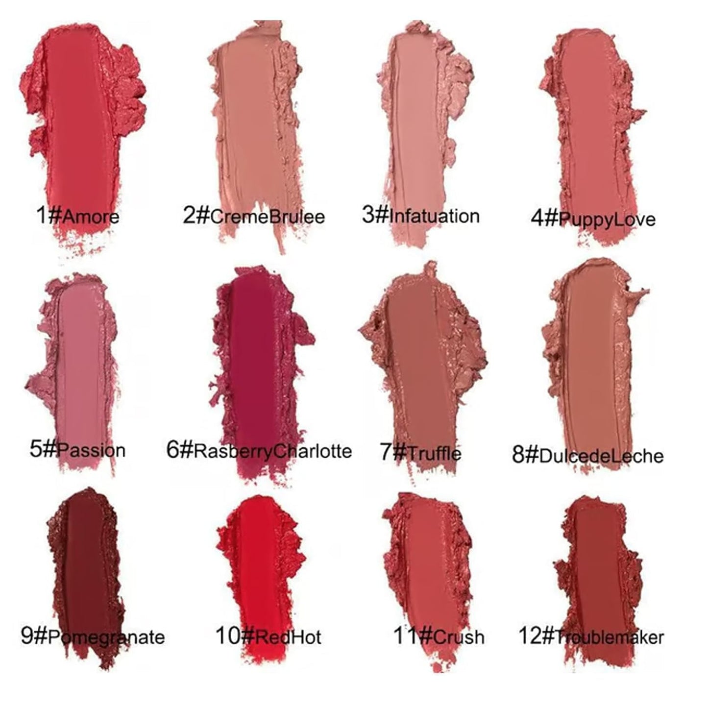 Lassi Lips Staining Lip Oil, 12 Colors Cream Texture Lipstick, Creamy Texture, Light and Non-sticky, Highly Moisturizing, Non-sticky, Non-fading, Suitable for Women to Carry (#02)