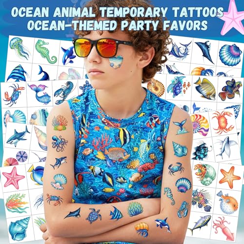 Winter Skiing Temporary Tattoos 10 Sheets 100 PCS Snowboard Party Decorations Favors Supplies Snow Theme Birthday Stickers Gifts for Boys Girls Kids Class School Prizes Carnival Christmas