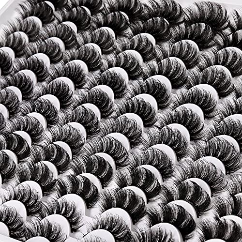 6 Style False Eyelash Set - 48 Pairs Dramatic Wispy Mink Fake Lashes Bulk