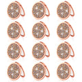 12-Pack Vintage Rose Gold Compact Mirrors for Bridesmaid Gifts - Pocket & Double Lens