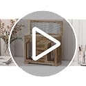 Miratino Bronze Wooden Jewelry Box for Women Girls - 5 Layer Organizer with Mirror