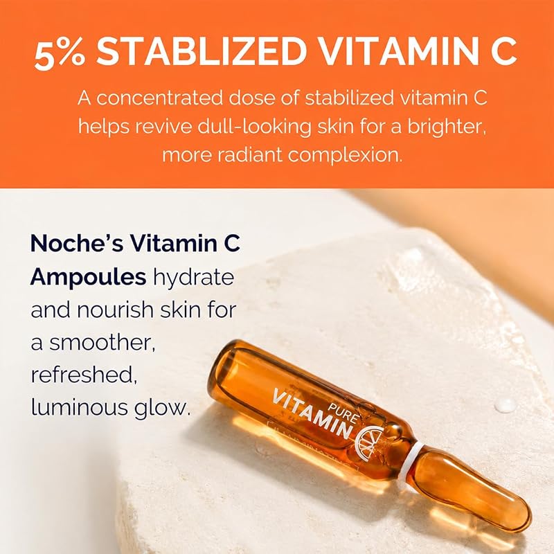 Vitamin C Serum 5% Stabilized with Niacinamide & Biotin - 12 Ampoules 2 mL