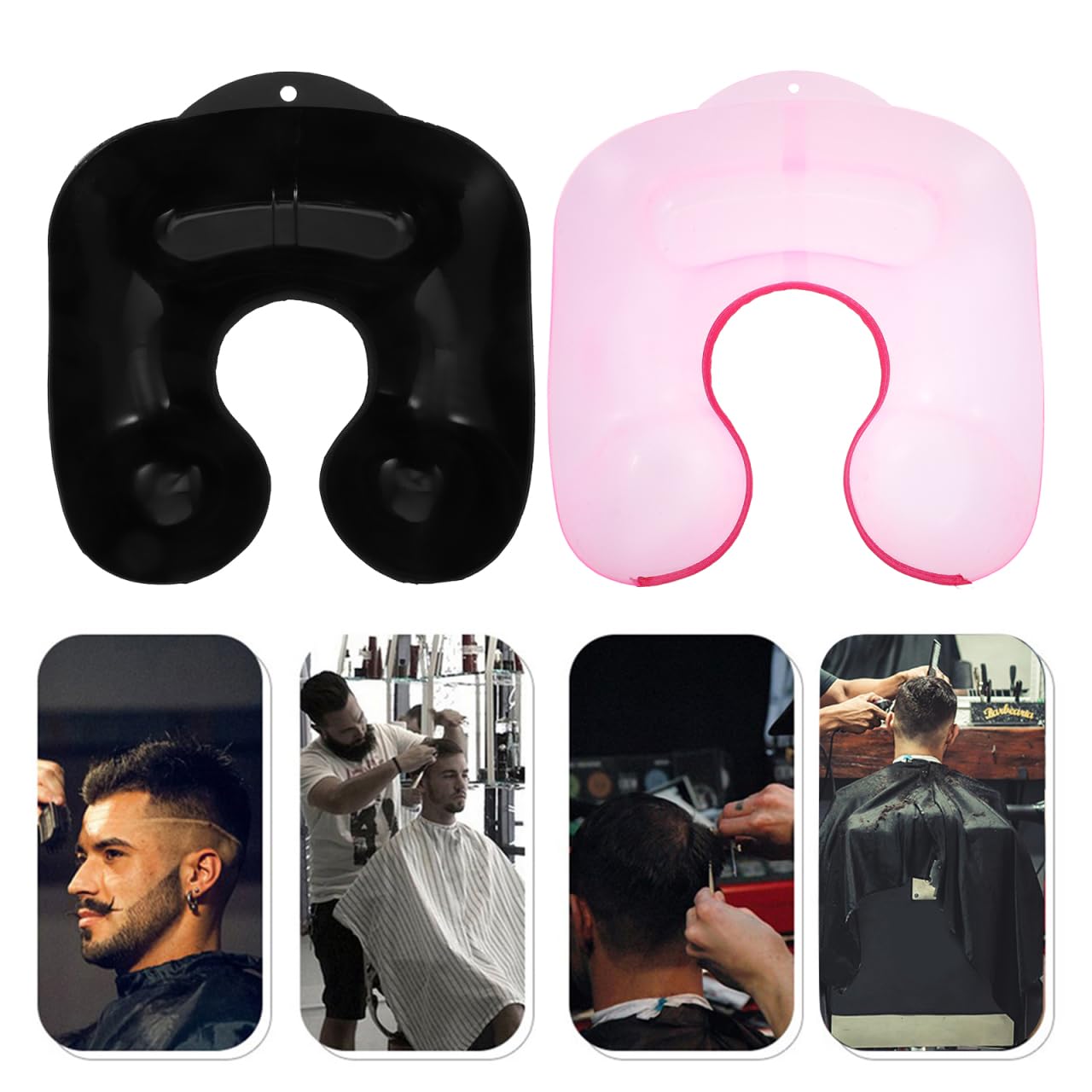 FRCOLOR 2Pcs Perm Neck Tray Salon Hairdressing Plastic Hair Coloring Shoulder Support Cover Shoulder Catcher Water Tray for Hair Styling Perming Salon & Home Use
